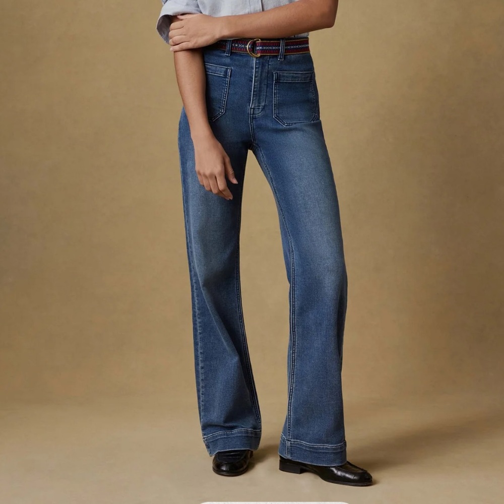 Faherty Stretch Terry Patch Pocket Pant Jeans - Picture 6 of 7